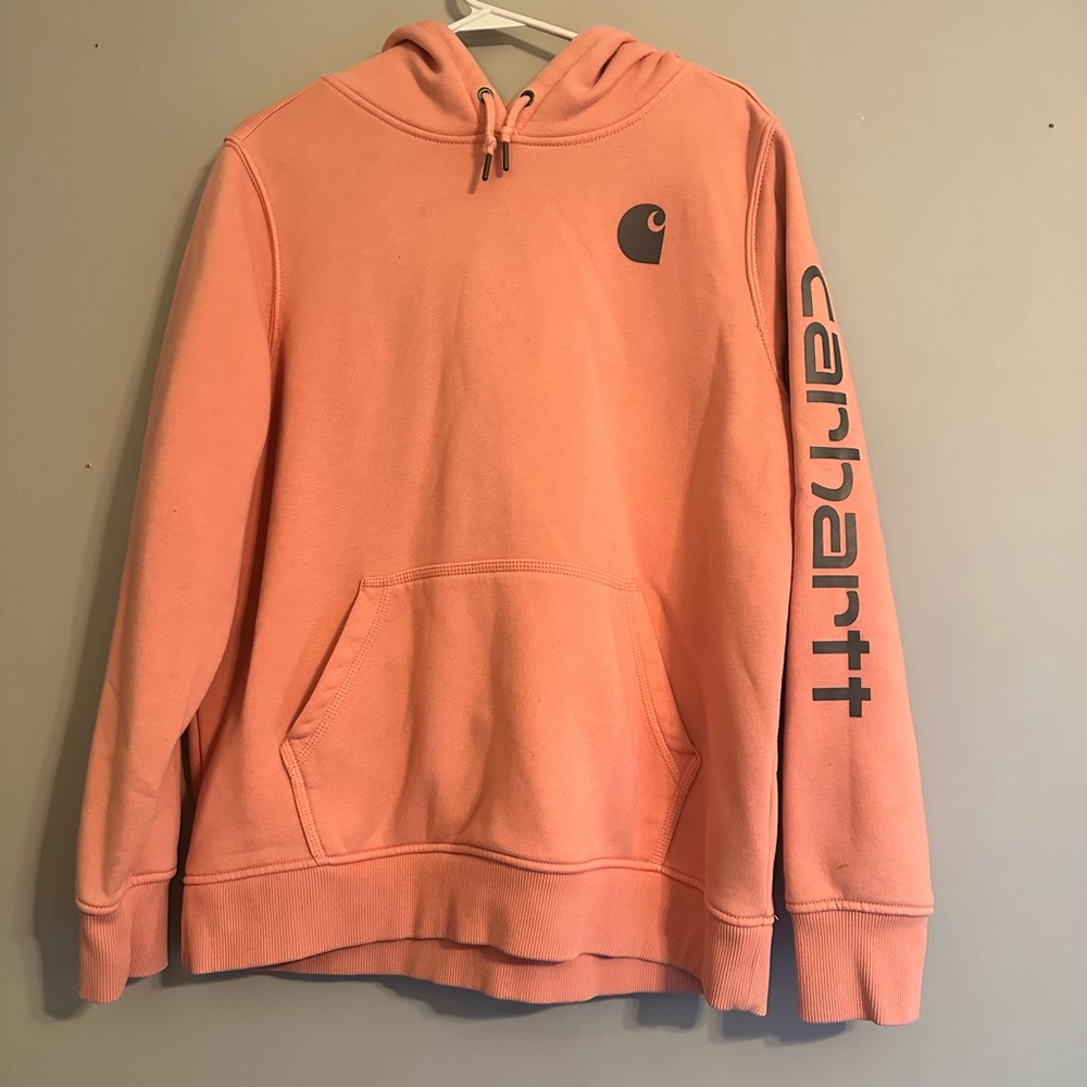 Carhartt Coral Hoodie with Black Logo
